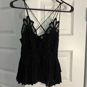 Elegant Black Lace Women’s Top